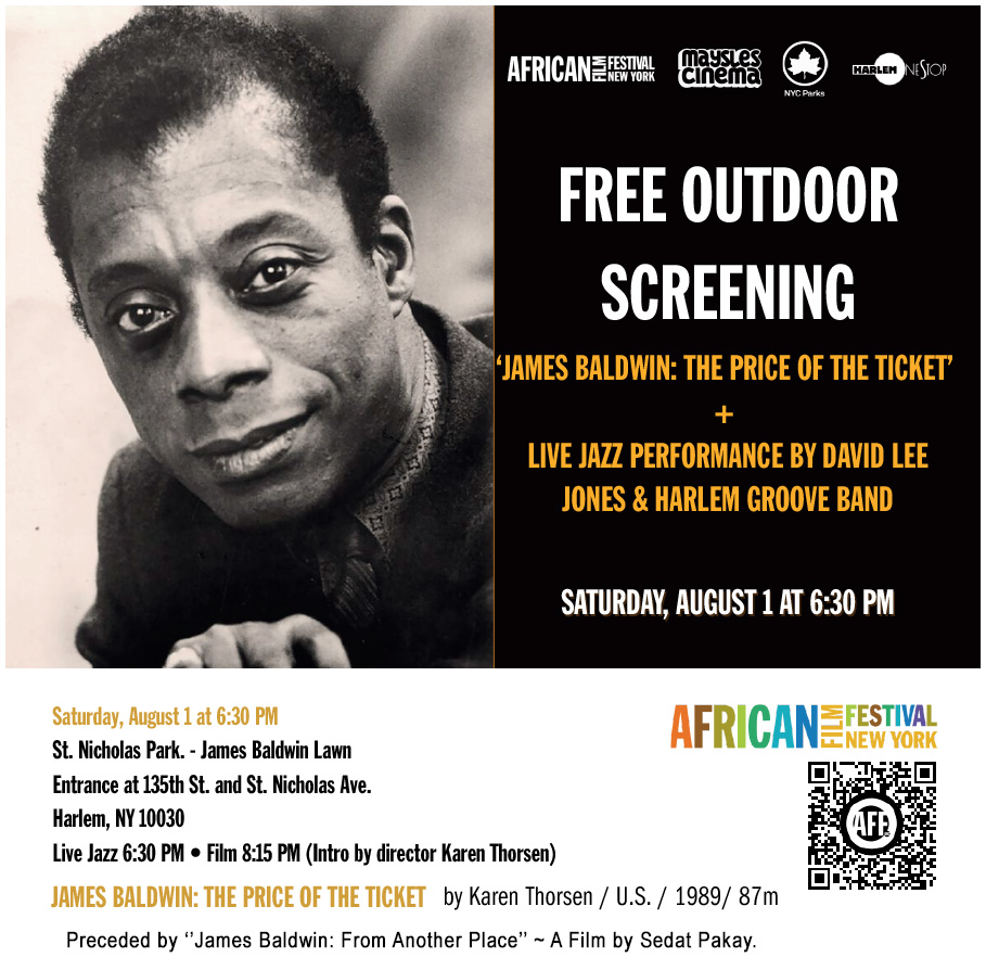 african film festival outdoor screening The Price of the Ticket & live jazz, august 1st, St Nicolas Park harlem NY
